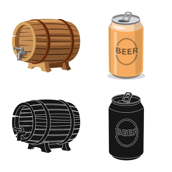 Diseño vectorial de pub y bar signo. Conjunto de pub y símbolo de stock interior para web . — Archivo Imágenes Vectoriales