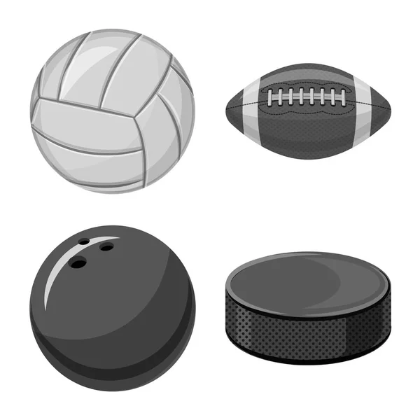 Conception vectorielle du sport et du symbole de balle. Ensemble d'icône vectorielle sport et athlétique pour stock . — Image vectorielle