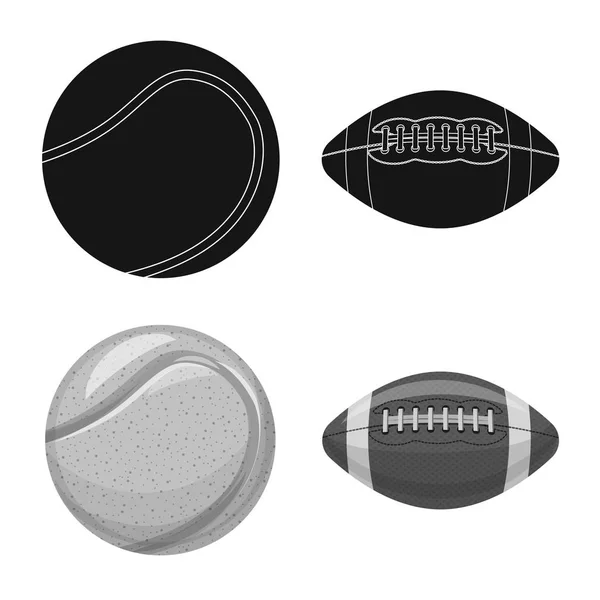 Sport és ball szimbólum izolált tárgya. Sport-és atlétikai tőzsdei szimbólum a web. — Stock Vector