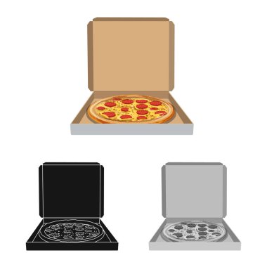 Pizza ve gıda simge vektör Illustration. Pizza topluluğu ve hisse senedi için İtalya vektör simgesi.