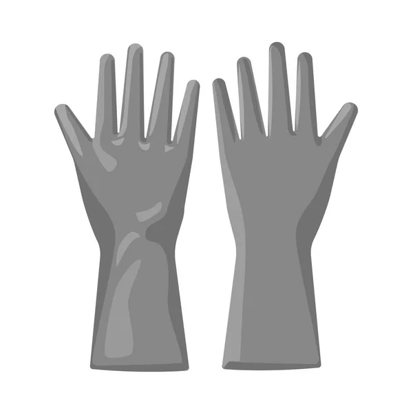 Векторный дизайн перчаток и зимнего знака. Коллекция векторных значков перчаток и оборудования для склада . — стоковый вектор