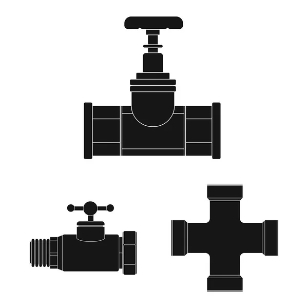 파이프 및 튜브 로고의 고립 된 개체입니다. 재고 파이프 및 파이프라인 벡터 아이콘의 컬렉션. — 스톡 벡터