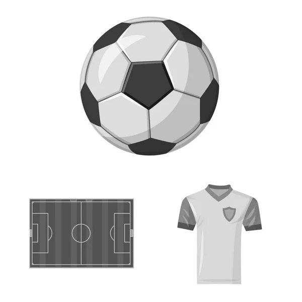 Projeto vetorial de futebol e logotipo da engrenagem. Coleção de futebol e torneio ilustração vetor estoque . — Vetor de Stock