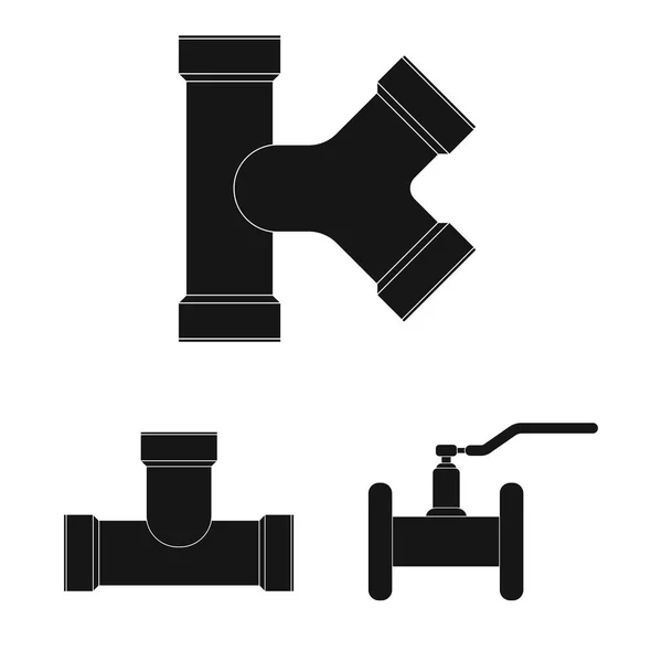 Vectorillustratie van pijp en buis pictogram. Collectie van pijp en pijpleiding vector pictogram voor voorraad. — Stockvector