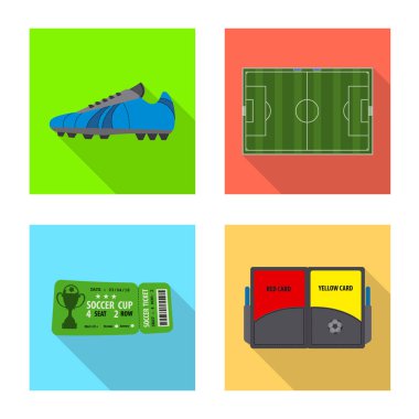 Futbol ve dişli simge vektör tasarımı. Futbol ve turnuva hisse senedi vektör çizim seti.