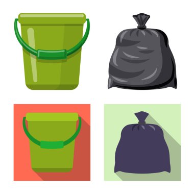 Temizlik ve servis işareti vektör tasarımı. Temizlik ve ev hisse senedi simgesi web için kümesi.