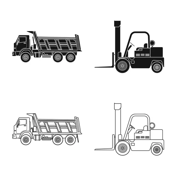 Ilustración vectorial del icono de construcción y construcción. Conjunto de construcción y maquinaria símbolo de stock para web . — Archivo Imágenes Vectoriales