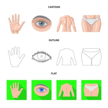 İnsan ve yarım işareti vektör tasarımı. İnsan topluluğu ve hisse senedi için kadın vektör simgesi.