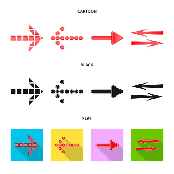 Illustration vectorielle de l'élément et de l'icône flèche. Collecte d'éléments et icône vectorielle de direction pour le stock . — Image vectorielle