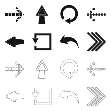 Yalıtılmış nesne öğesi ve ok işareti de olabilir. Hisse senedi için öğe ve yön vektör simge kümesi.