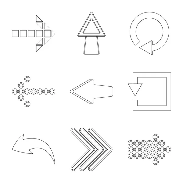 Vektorillustration von Element und Pfeil-Logo. Sammlung von Element- und Richtungsvektorsymbolen für Aktien. — Stockvektor