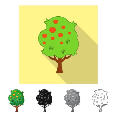 Çiftlik ve Tarım logosu yalıtılmış nesne. Çiftlik ve bitki hisse senedi vektör çizim topluluğu.