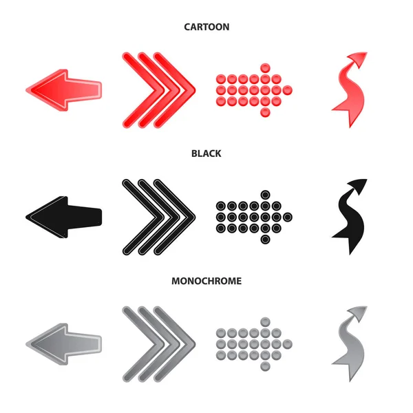 Isoliertes Element und Pfeil-Symbol. Element- und Richtungsvektorsymbole für Aktien. — Stockvektor