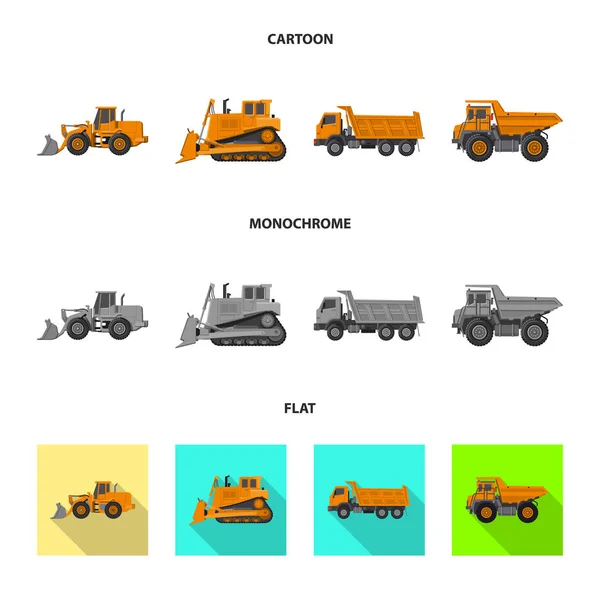 Vector design of build and construction icon. Set of build and machinery stock symbol for web. — Stock Vector