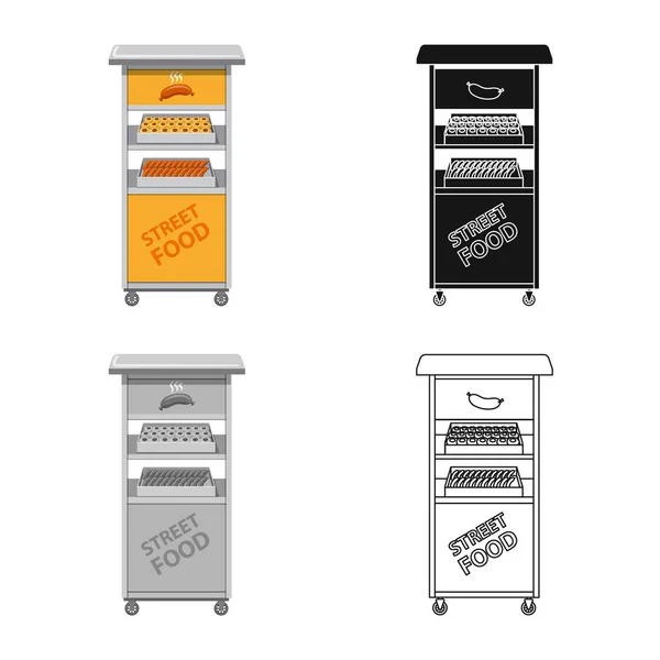 Vektor-Illustration des Marktes und der äußeren Zeichen. Set von Markt- und Nahrungsmittelvektorsymbolen für Aktien. — Stockvektor