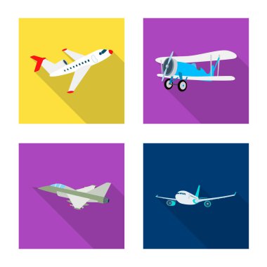 Uçak ve taşıma simge vektör Illustration. Uçak ve gökyüzü hisse senedi simgesi için web topluluğu.