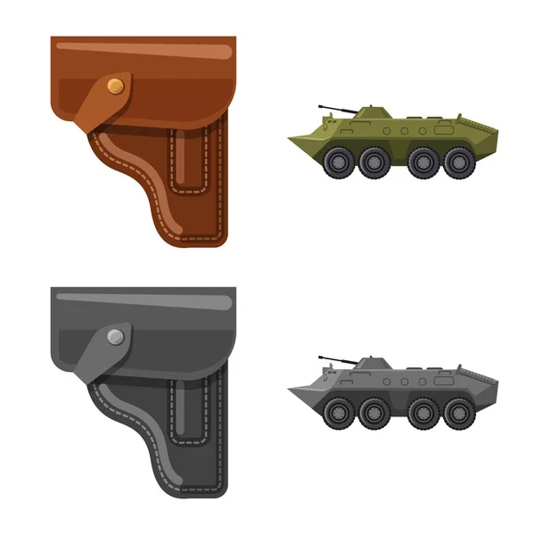 Objeto aislado de arma y signo de arma. Colección de armas y ejército icono vectorial para stock . — Vector de stock