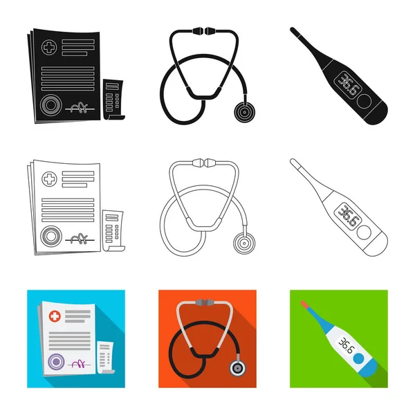 Illustration vectorielle de pharmacie et enseigne d'hôpital. Collection de pharmacie et symbole de stock d'affaires pour le web . — Image vectorielle