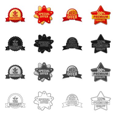 Amblem ve rozet logo vektör Illustration. Amblem ve etiket stok vektör çizim topluluğu.