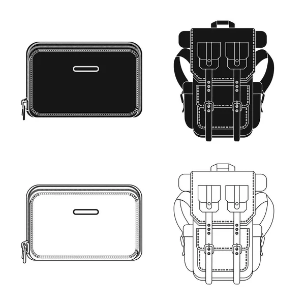 Bavul ve Bagaj logo vektör Illustration. Hisse senedi için bavul ve yolculuk vektör simge kümesi. — Stok Vektör