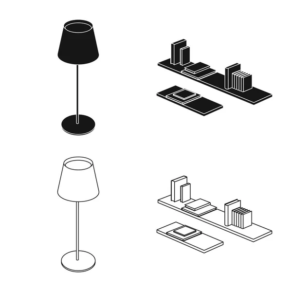 Wektor wzór logo sypialnia i pokój. Kolekcja sypialni oraz meble symbol giełdowy dla sieci web. — Wektor stockowy