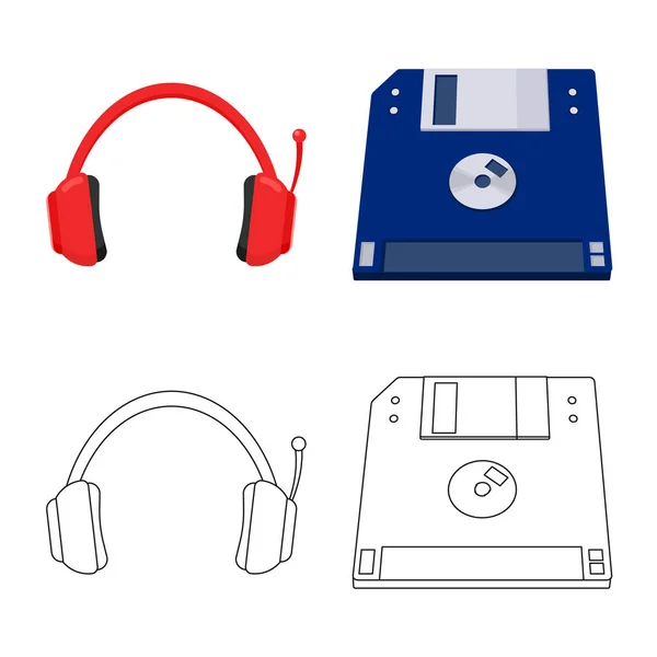 Векторный дизайн ноутбука и логотипа устройства. Набор иконки для ноутбука и сервера на складе . — стоковый вектор