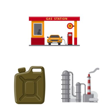 Petrol ve doğal gaz işareti illüstrasyon vektör. Petrol ve benzin hisse senedi vektör çizim topluluğu.