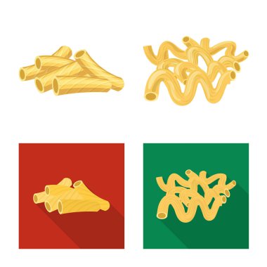 Makarna ve karbonhidrat logo vektör Illustration. Makarna ve makarna hisse senedi vektör çizim topluluğu.