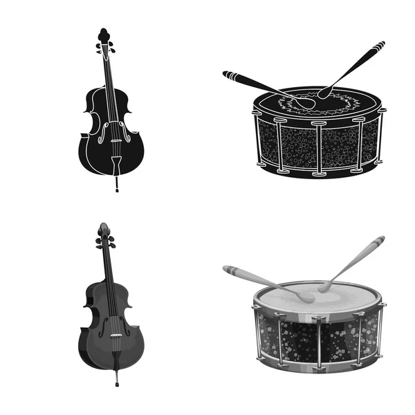 Diseño vectorial de música y símbolo de melodía. Colección de música y herramienta de stock símbolo para la web . — Vector de stock