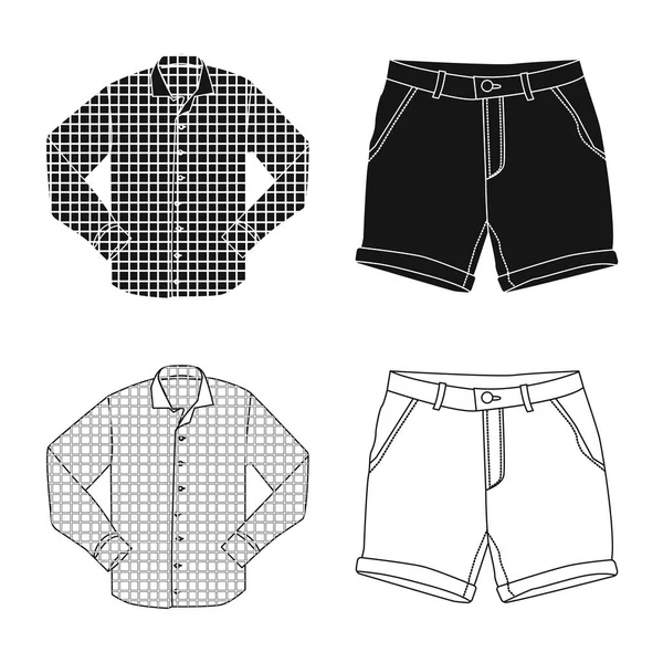 Ontwerp Van Vector Van Mens Kleding Symbool Collectie Van Mens — Stockvector