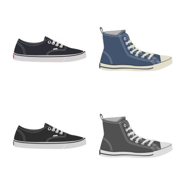 Adam ve ayak logo vektör tasarımı. Adam ayarla ve stok vektör çizim giymek.