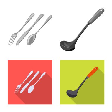 Tasarım mutfak ve aşçı işareti vektör. Mutfak ve cihaz hisse senedi simgesi için web topluluğu.