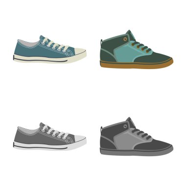 Adam ve ayak logo vektör tasarımı. Adam ve giyim hisse senedi vektör çizim topluluğu.