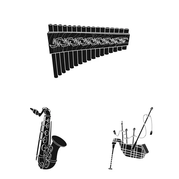 Diseño Vectorial Música Sintonía Conjunto Música Icono Vector Herramienta Para — Vector de stock