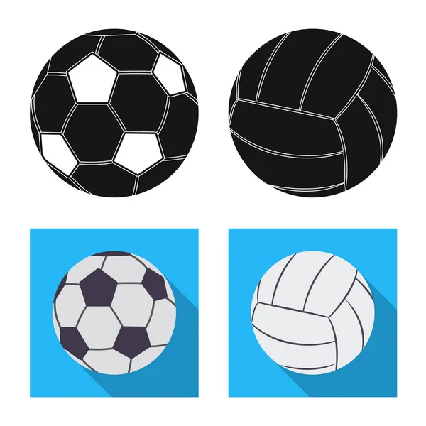 Isolerade objekt av sport och bollen symbol. Uppsättning av sport och atletisk vektor ikon för lager. — Stock vektor
