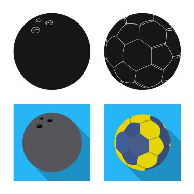 Spor ve topu simge vektör Illustration. Spor ve spor vektör simgesini hissenin koleksiyonu.