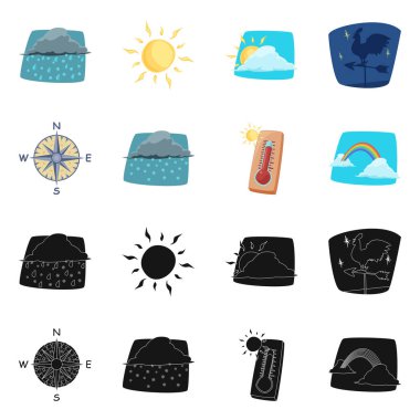 Hava ve İklim sembolü yalıtılmış nesne. Hava ve bulut hisse senedi simgesi için web topluluğu.