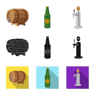 Tasarım işareti bar ve Pub vektör. Pub ve web için iç hisse senedi simgesi.