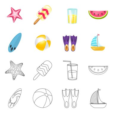 Ekipman ve logo yüzme vektör tasarımı. Ekipman ve etkinlik hisse senedi vektör çizim.