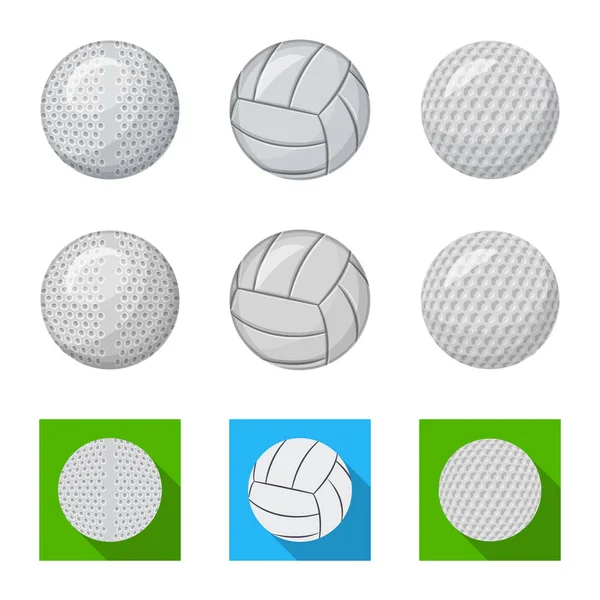 Ilustración vectorial del icono del deporte y la pelota. Colección de deporte y símbolo de stock atlético para la web . — Vector de stock