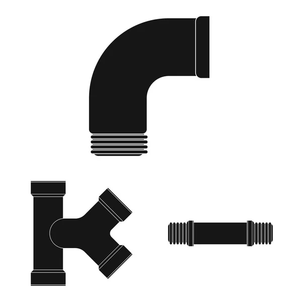 Conception vectorielle du logo du tuyau et du tube. Collecte de tuyau et le symbole de stock de pipeline pour la toile . — Image vectorielle