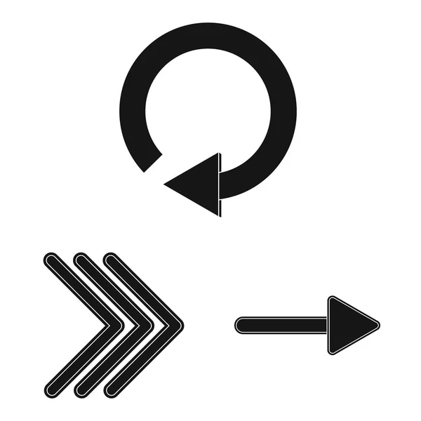 Conception vectorielle de l'élément et le signe de flèche. Ensemble d'illustration vectorielle d'élément et de direction . — Image vectorielle