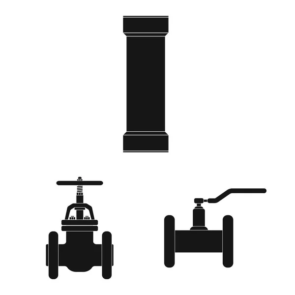 Illustration vectorielle du symbole tuyau et tube. Collecte d'icône vectorielle de tuyau et de pipeline pour stock . — Image vectorielle