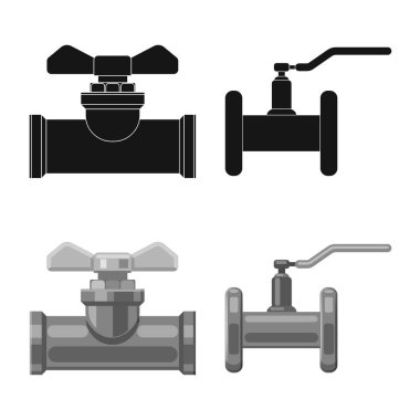 Boru ve tüp logo yalıtılmış nesne. Boru ve boru hattı vektör simgesini hissenin topluluğu.