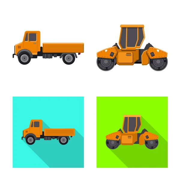 Objeto aislado del icono de construcción y construcción. Colección de construcción y maquinaria stock vector ilustración . — Vector de stock