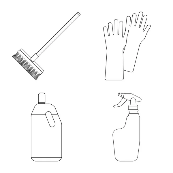 Projekt wektor ikona czyszczenie i serwis. Zbiór artykułów gospodarstwa domowego i czyszczenia wektor ikona na magazynie. — Wektor stockowy