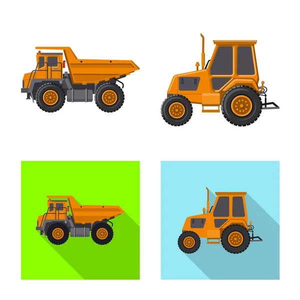 Diseño vectorial del logotipo de construcción y construcción. Colección de construcción y maquinaria stock vector ilustración . — Vector de stock