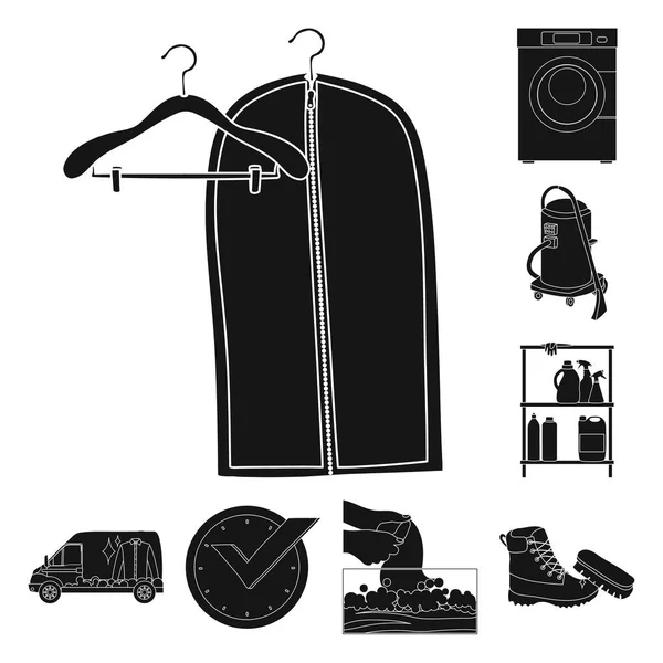 Vektor-Design der Wäsche und sauberes Symbol. Sammlung von Wäsche und Kleidungsstücken für das Web. — Stockvektor