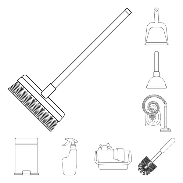 Ilustração vetorial do sinal de limpeza e serviço. Coleta de limpeza e ilustração do vetor do estoque doméstico . —  Vetores de Stock