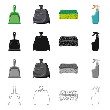 Temizlik ve servis işareti yalıtılmış nesne. Temizlik ve ev hisse senedi simgesi için web topluluğu.